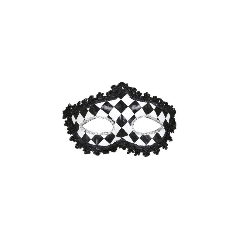 Škraboška šachovnice s krajkou